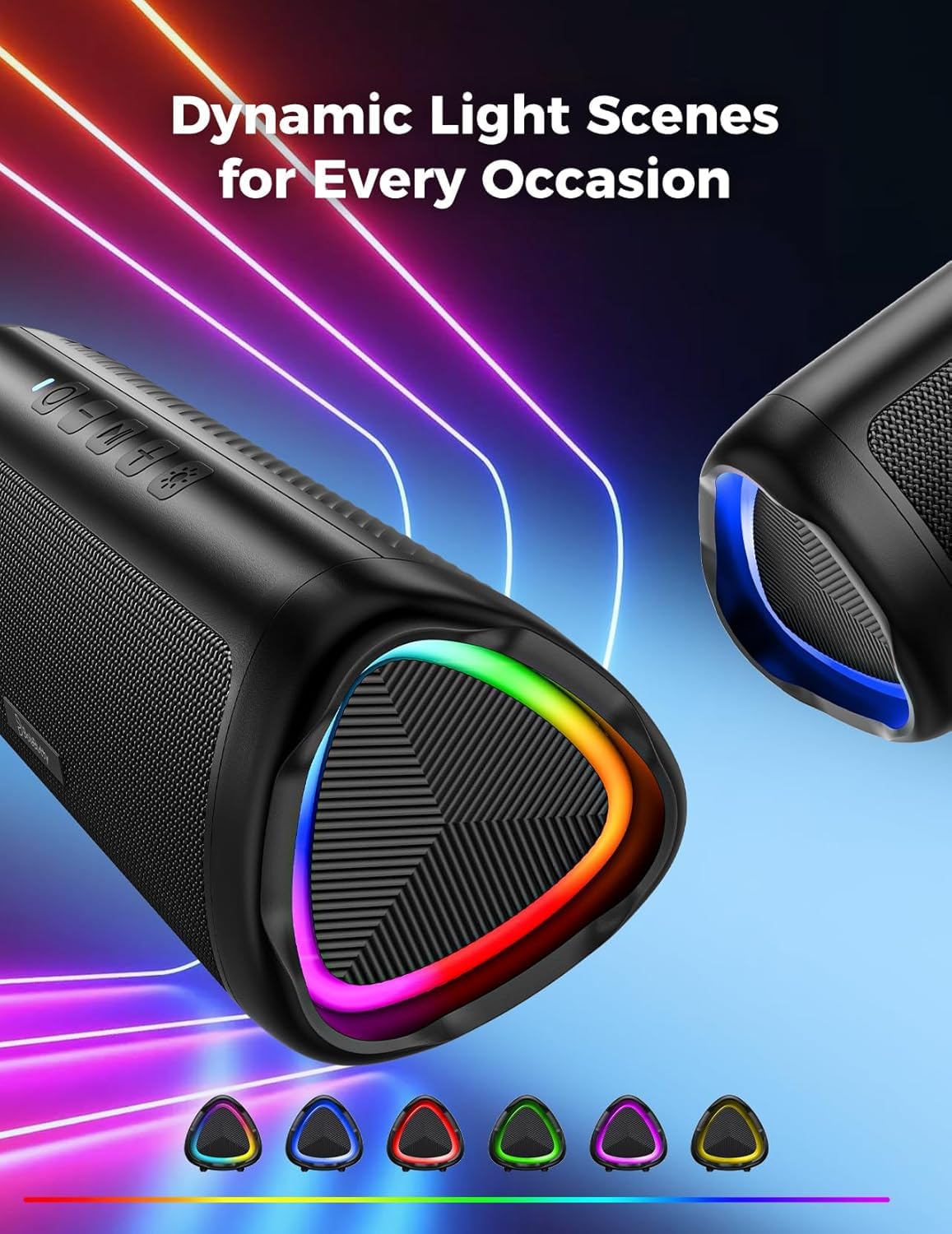 20W Portable Wireless Bluetooth Speaker, IPX5 Waterproof, Black S1096