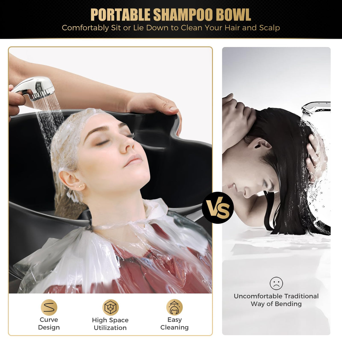 Portable Shampoo Bowl with 2 Water Tanks O862014