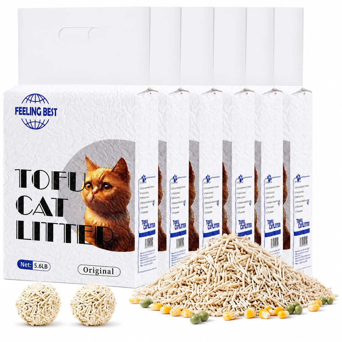 Plant-Based Flushable Tofu Cat Litter 33.6 lb K81599
