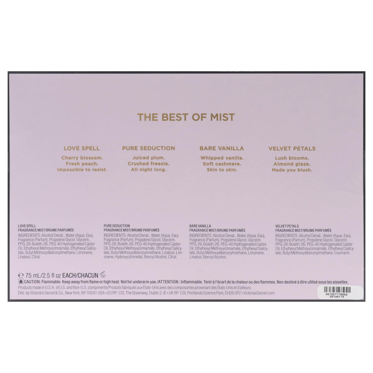 4 Pc Fragrance Mist Set R10499