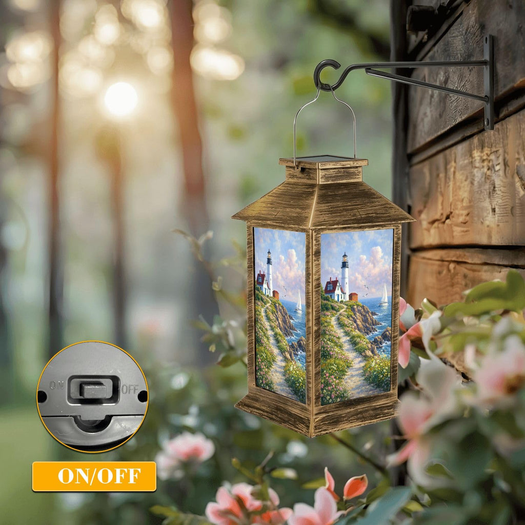 Solar Lantern Outdoor Waterproof LED Solar Lights Hanging Tabletop Lamp I732661