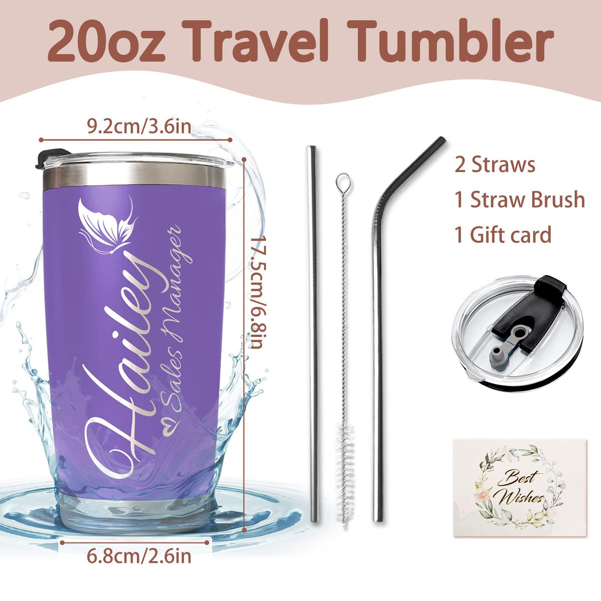 20 Oz Stainless Steel Tumbler Cup E28640