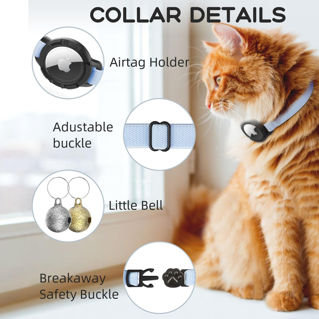 Cat Collar with AirTag Holder and Bell G46067
