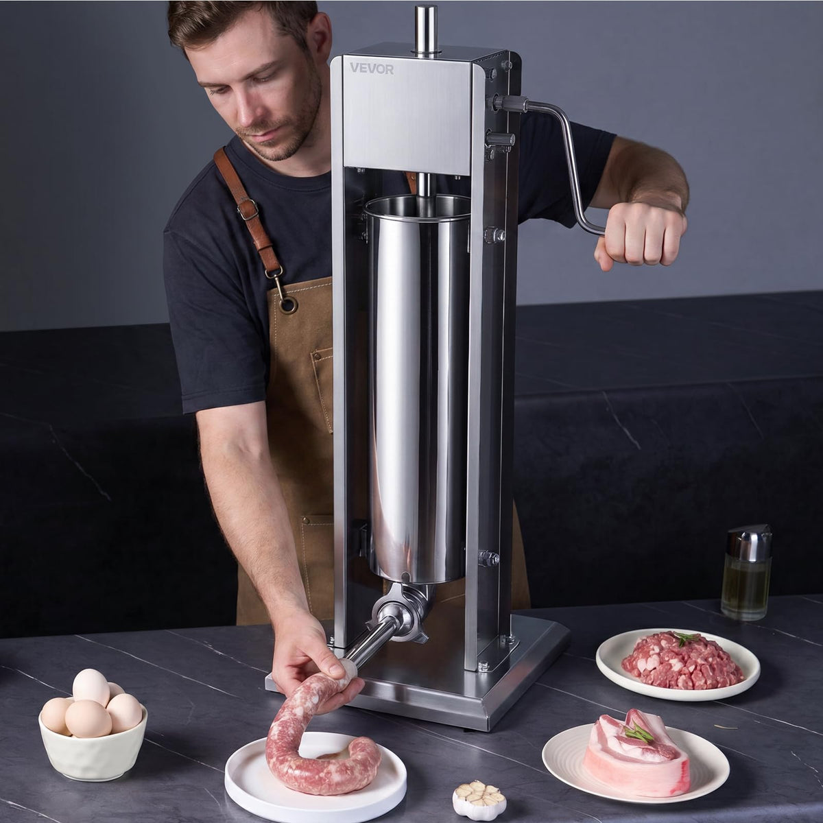 7L/15LBS Vertical Manual Sausage Stuffer E255