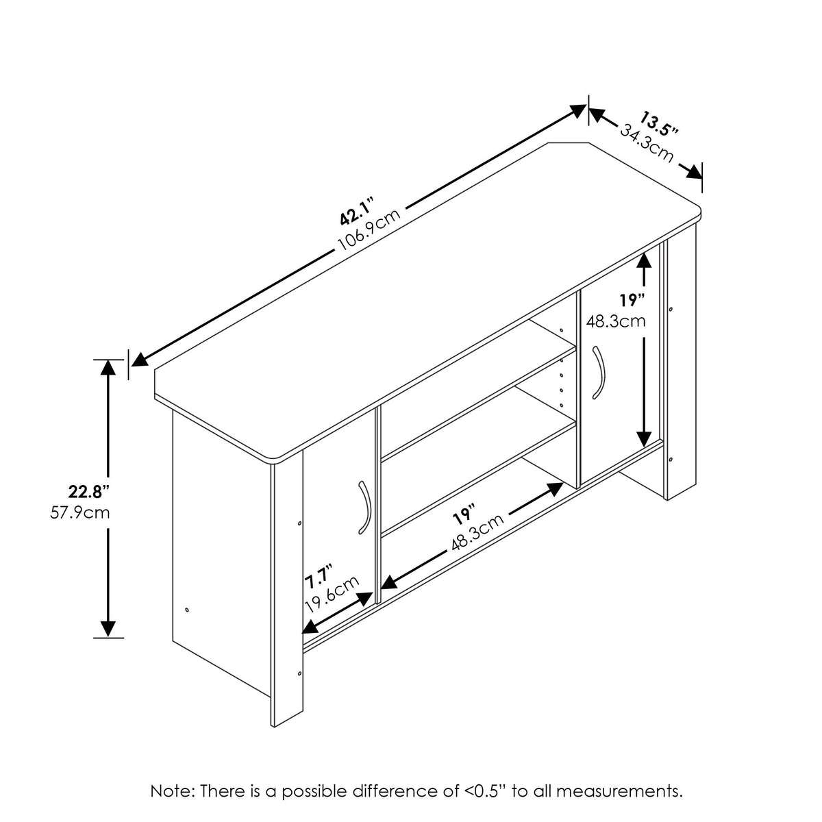 Espresso TV Stand Entertainment Center A535275