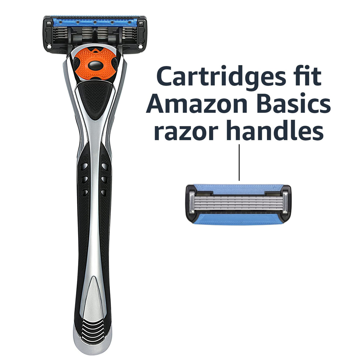 5-Blade Men's Razor with 16 Cartridges, Black L489
