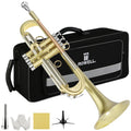 Brushed Finish Standard Brass Bb Trumpet Set with Hard Case V6777