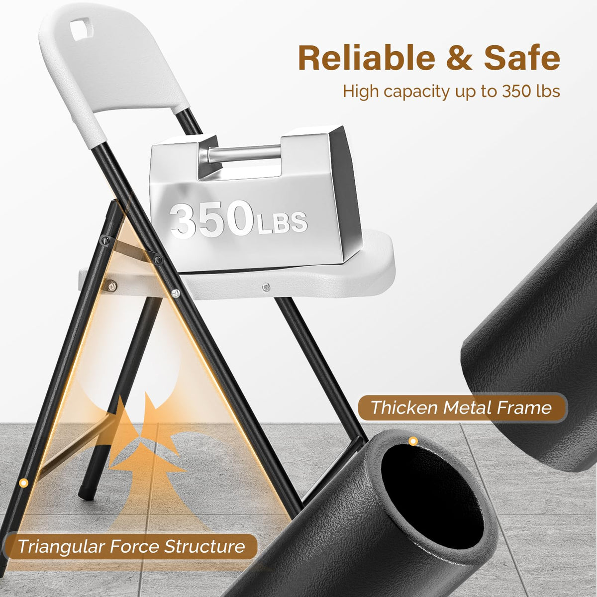 White Plastic Folding Chairs 10-Pack S9327