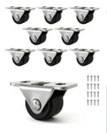8 Pack 1/2 Inch Silent Rigid Caster Wheels J59568