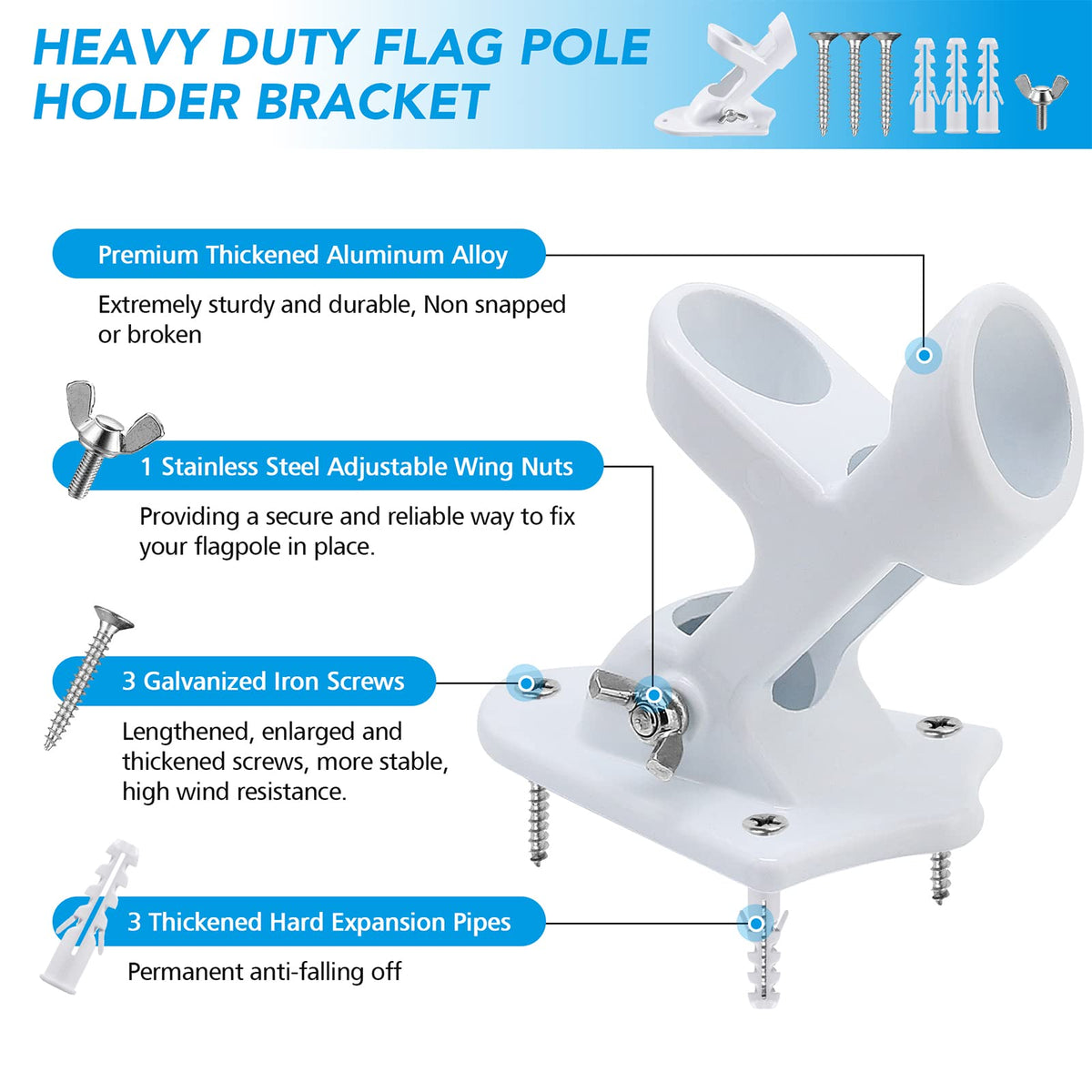 6FT Aluminum Spinning Flag Pole L6031