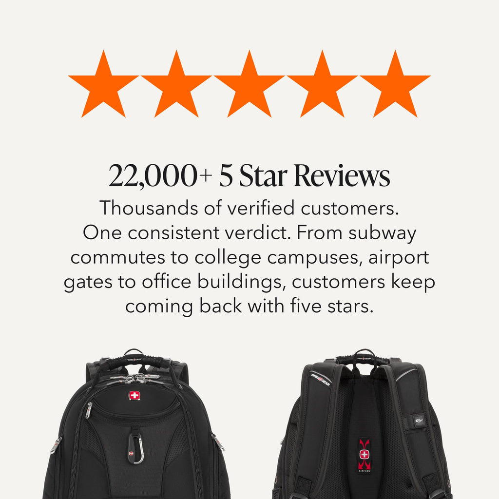 Black 17-Inch Laptop Backpack with Tablet Pocket G8020