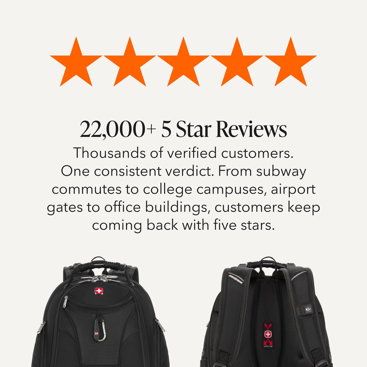 Black 17-Inch Laptop Backpack with Tablet Pocket G8020