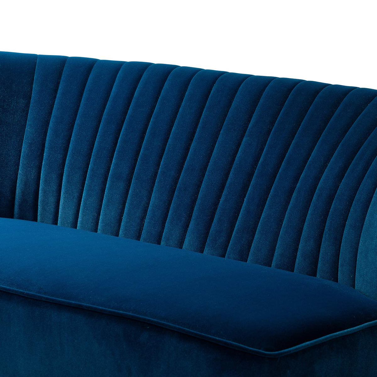 Navy Velvet Tufted Loveseat Sofa H5171