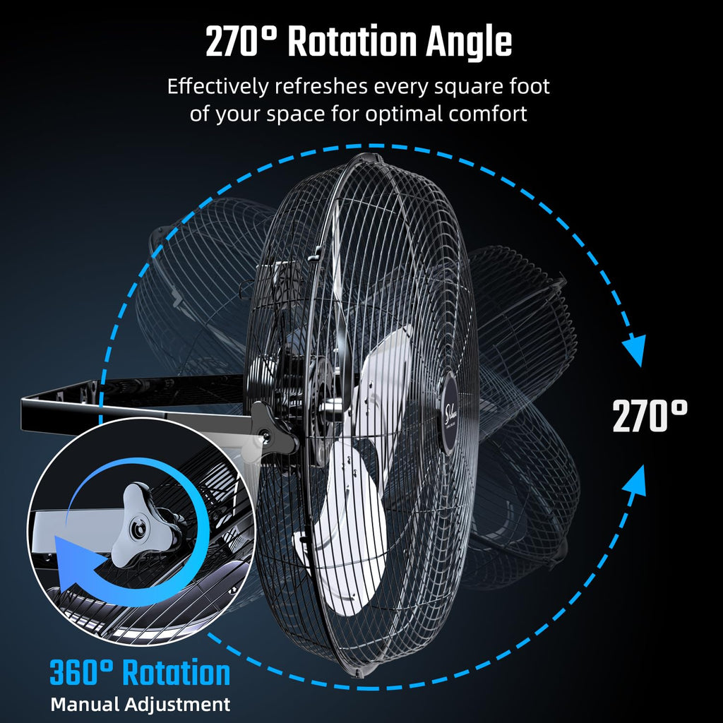 18 Inch 3 Speed Metal Wall Mount Fan K697337