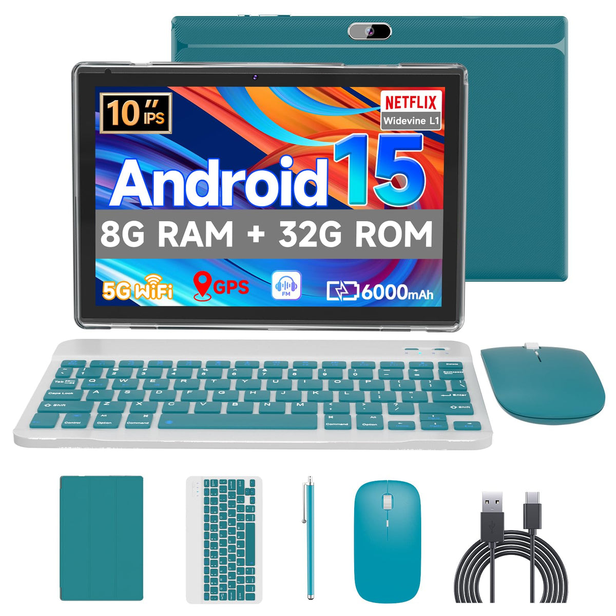 10 inch 2 in 1 Tablet with Keyboard Case P93256