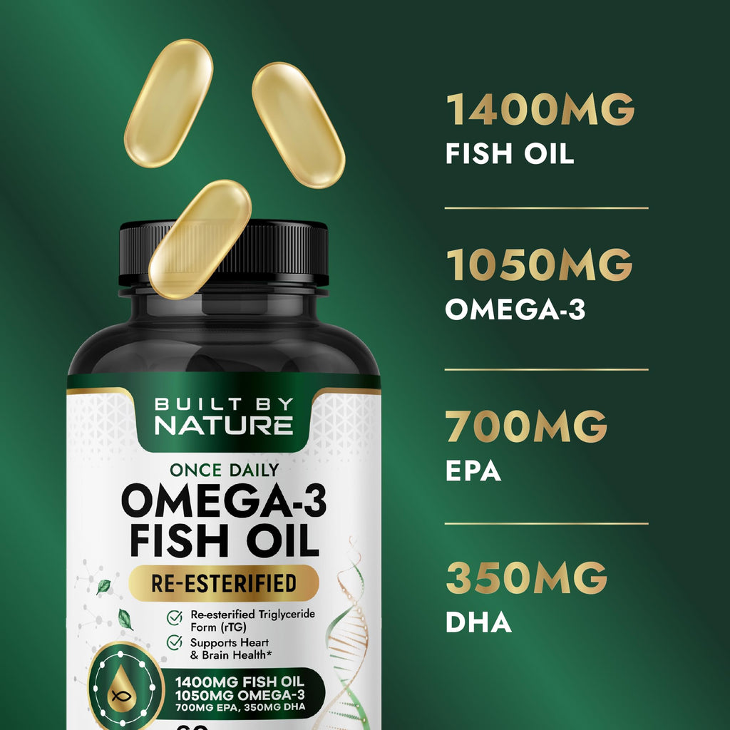 Omega 3 Fish Oil 1400 mg 60 Softgels I293299