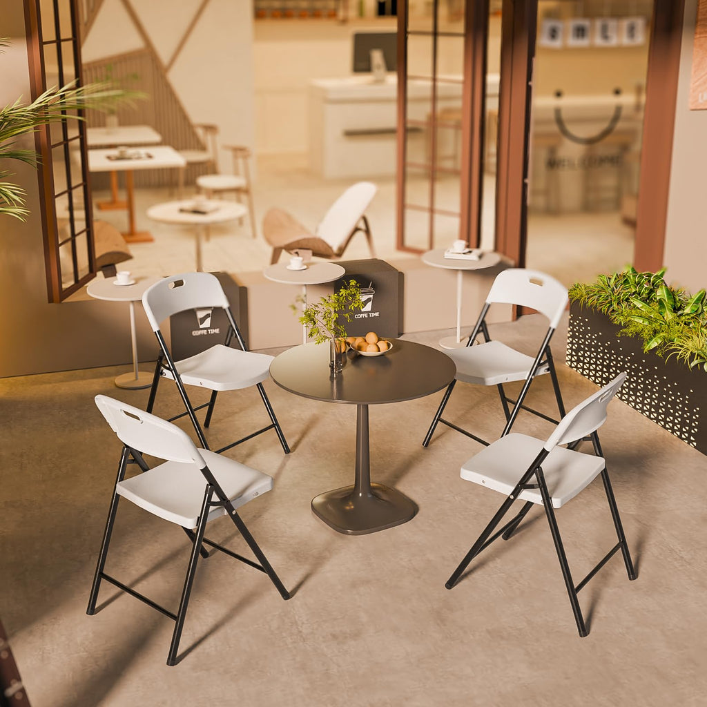 White Plastic Folding Chairs 10-Pack S9327