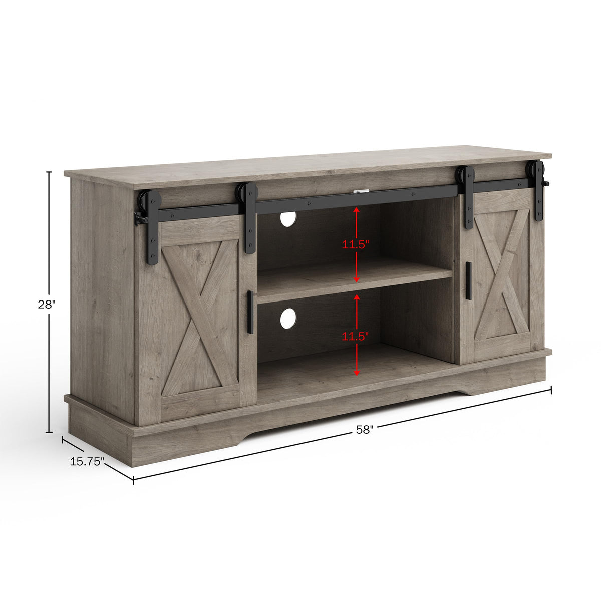65-Inch TV Stand with Sliding Barn Doors L975928