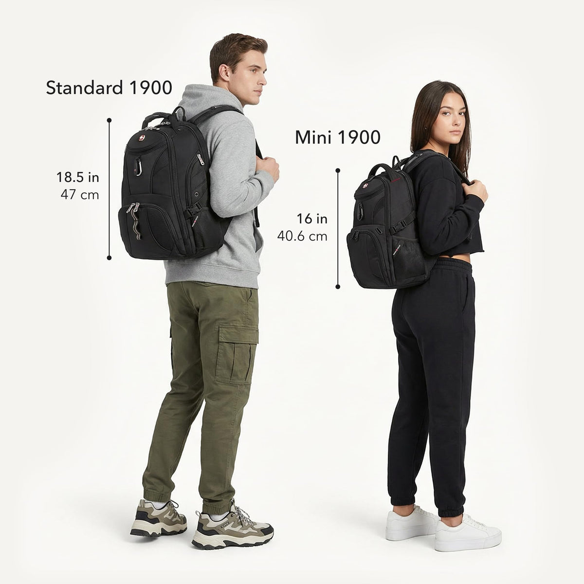 Black 17-Inch Laptop Backpack with Tablet Pocket G8020
