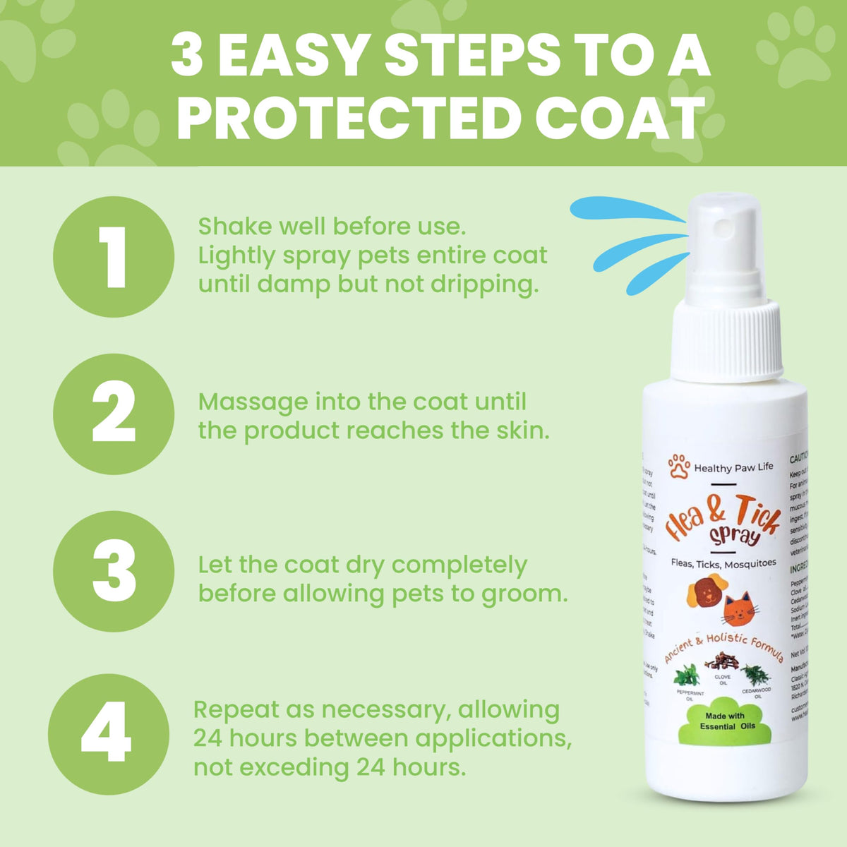 Plant-Based Flea & Tick Spray for Dogs & Cats Y481703