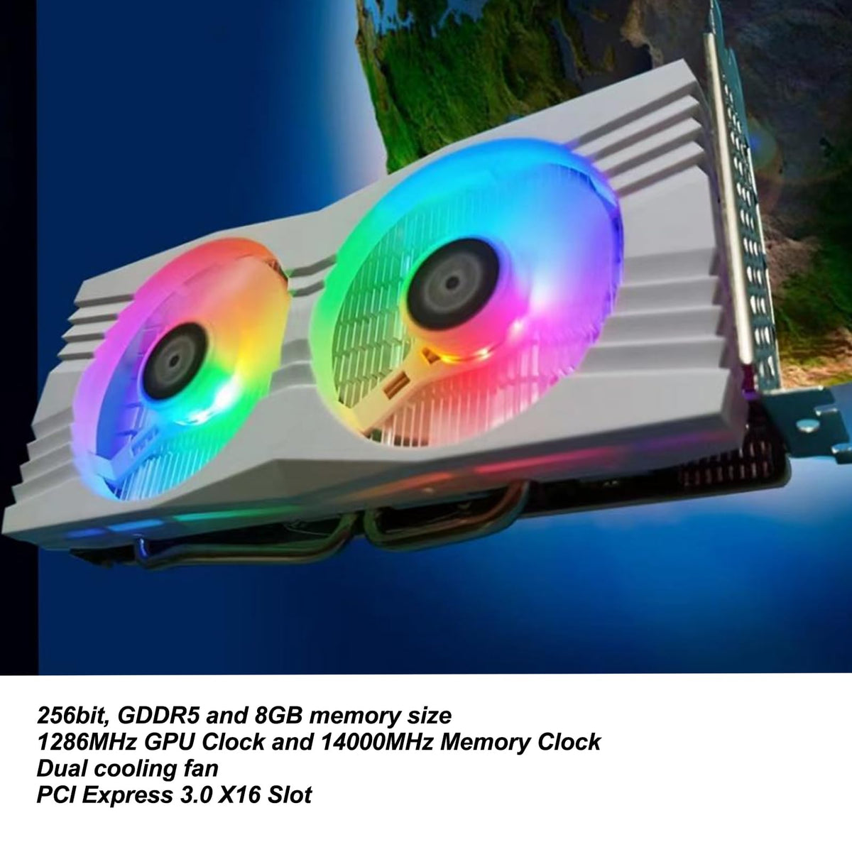 8GB GDDR5 RX 580 Graphics Card with Cooling Fans Y8852