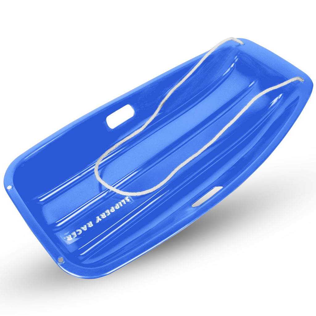 Kids Plastic Toboggan Snow Sled with Pull Rope 2 Pack O2310