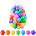 100pcs BPA Free Crush Proof Plastic Ball Pit Balls with Net Bag I5887