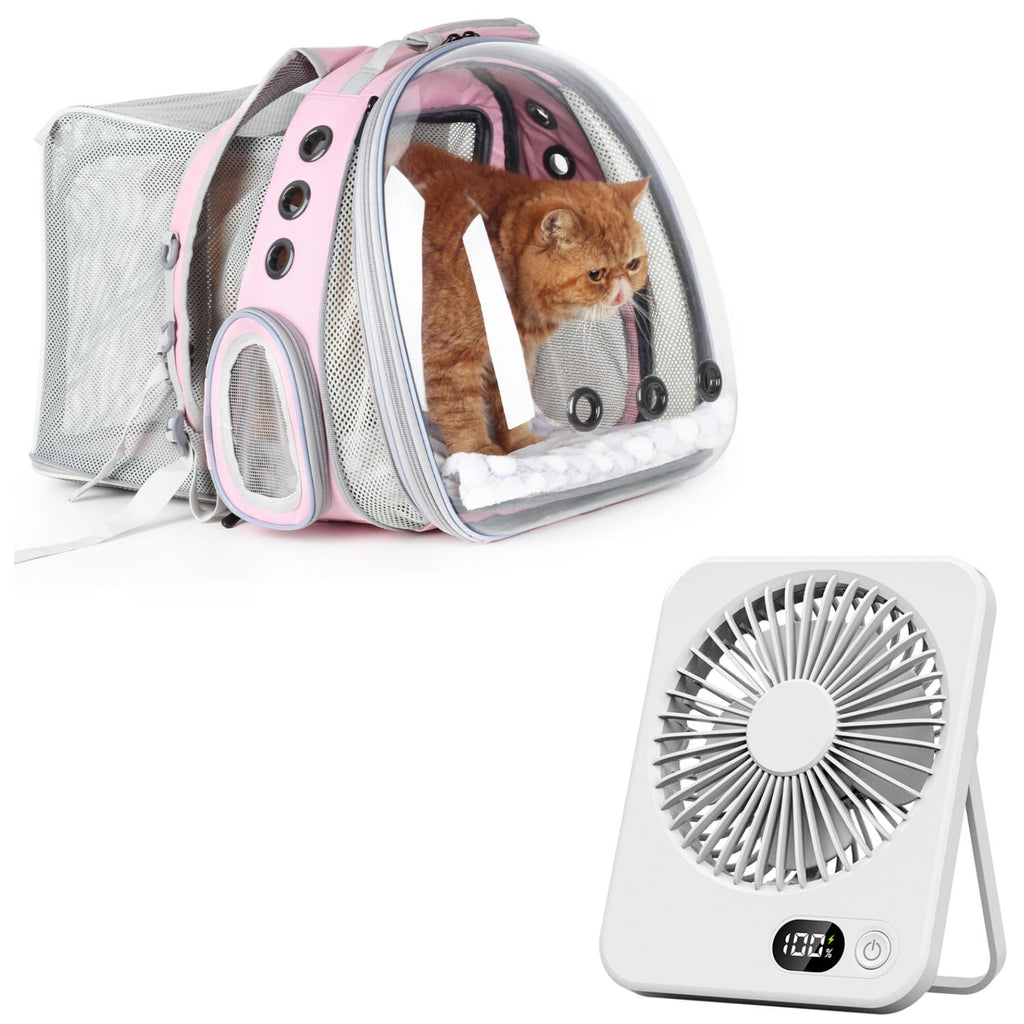 Expandable Cat Backpack with Mini Fan L531