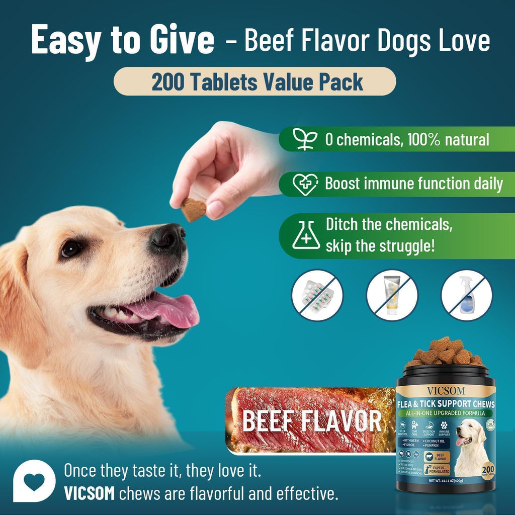 Chewable Flea and Tick Prevention for Dogs M33346