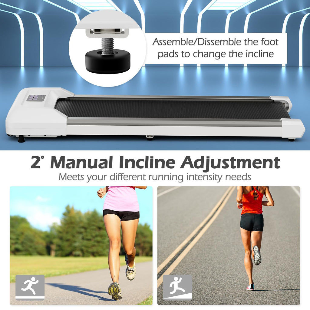 Under Desk Treadmill 265 lbs Capacity Portable 2 in 1 G936725
