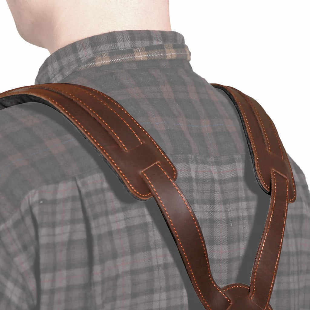 Leather Padded Tool Belt with Suspenders L6400