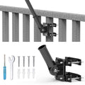 Flagpole Mount for Balcony Railing, Round and Square Railing, Black T638