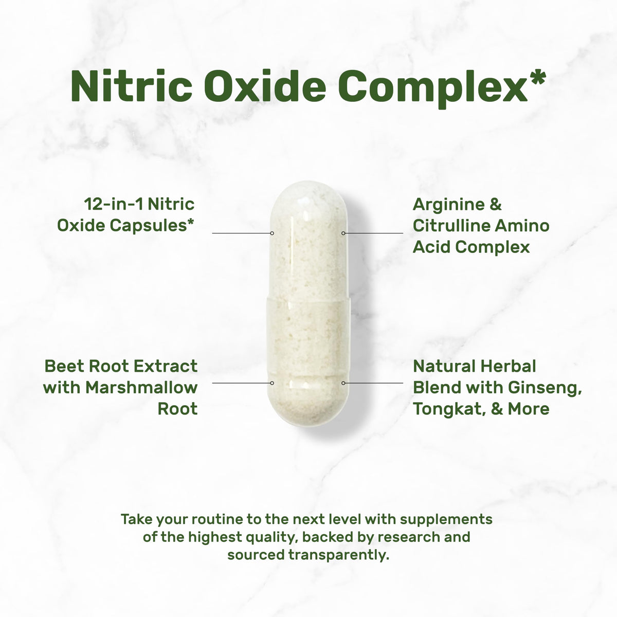 3,000mg 300 Capsules Nitric Oxide Supplement P44316