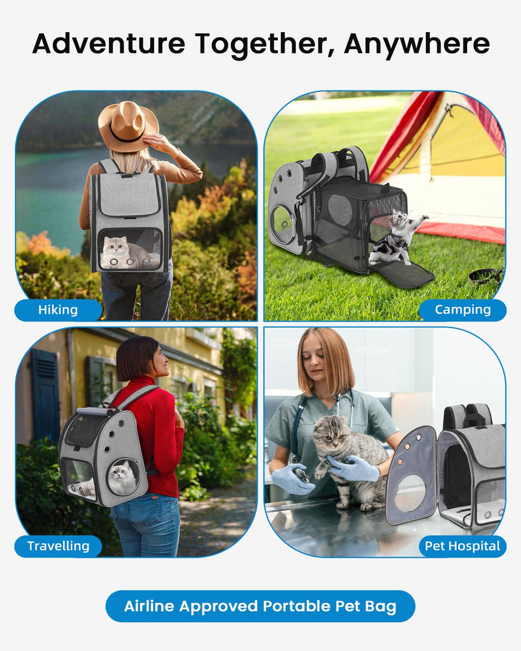 Expandable Cat Backpack Carrier M56746