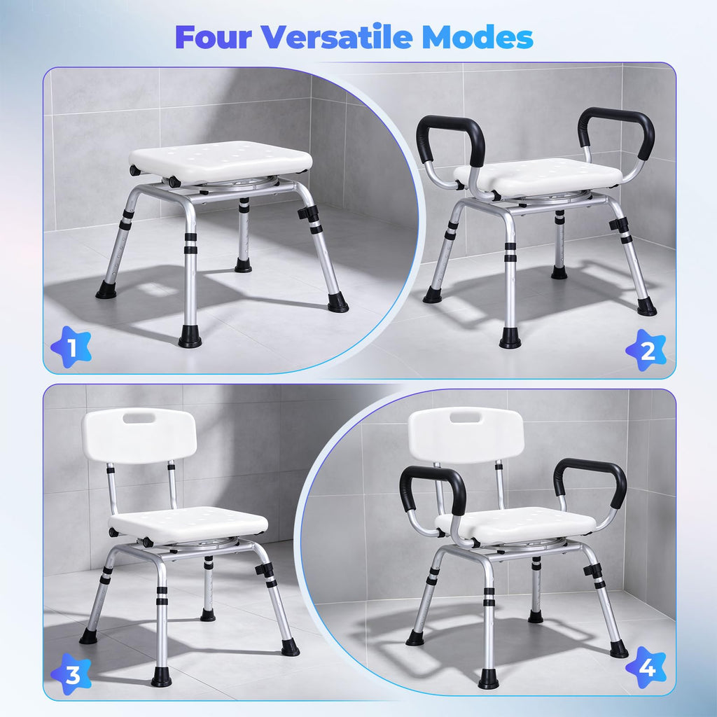 Swivel Shower Chair with Arms and Back R5491