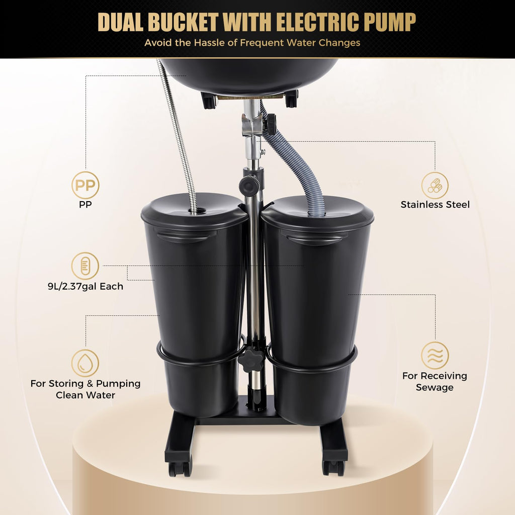 Portable Shampoo Bowl with 2 Water Tanks O862014
