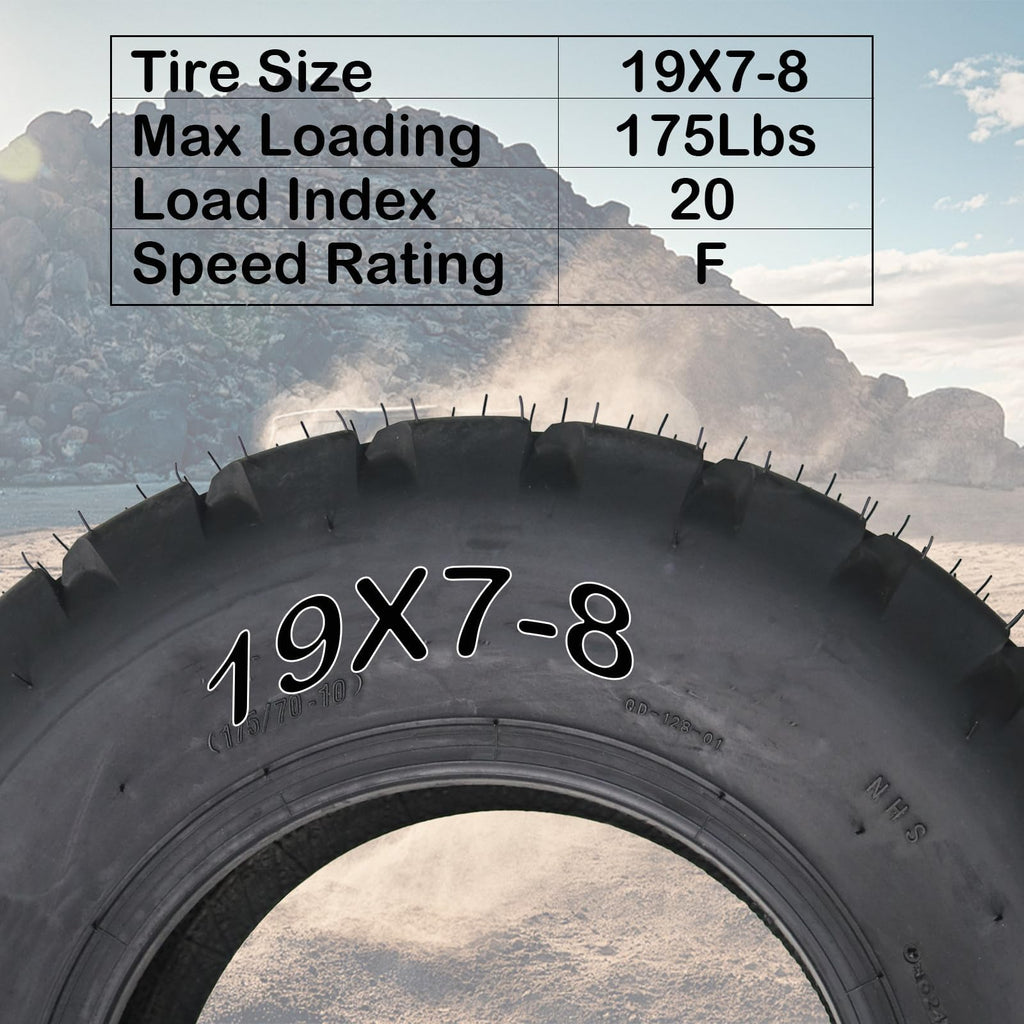 Set of 2 Off-Road 19x7-8 ATV/UTV Tires F845
