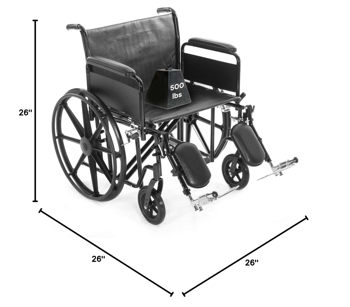 Heavy Duty Bariatric Wheelchair 700lb 28” Seat Width R3381