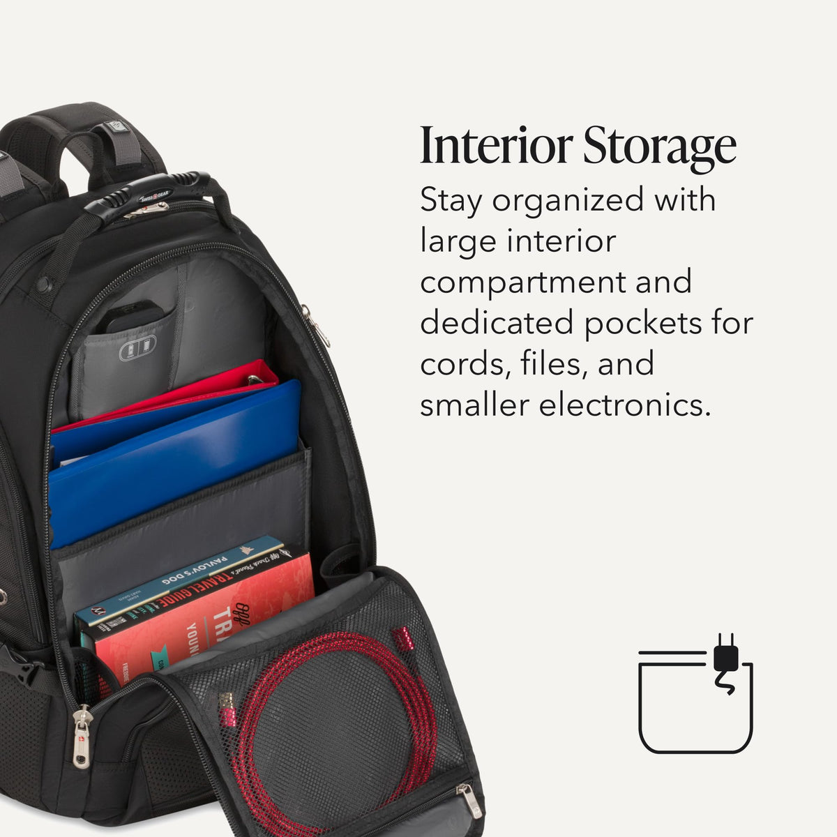 Black 17-Inch Laptop Backpack with Tablet Pocket G8020