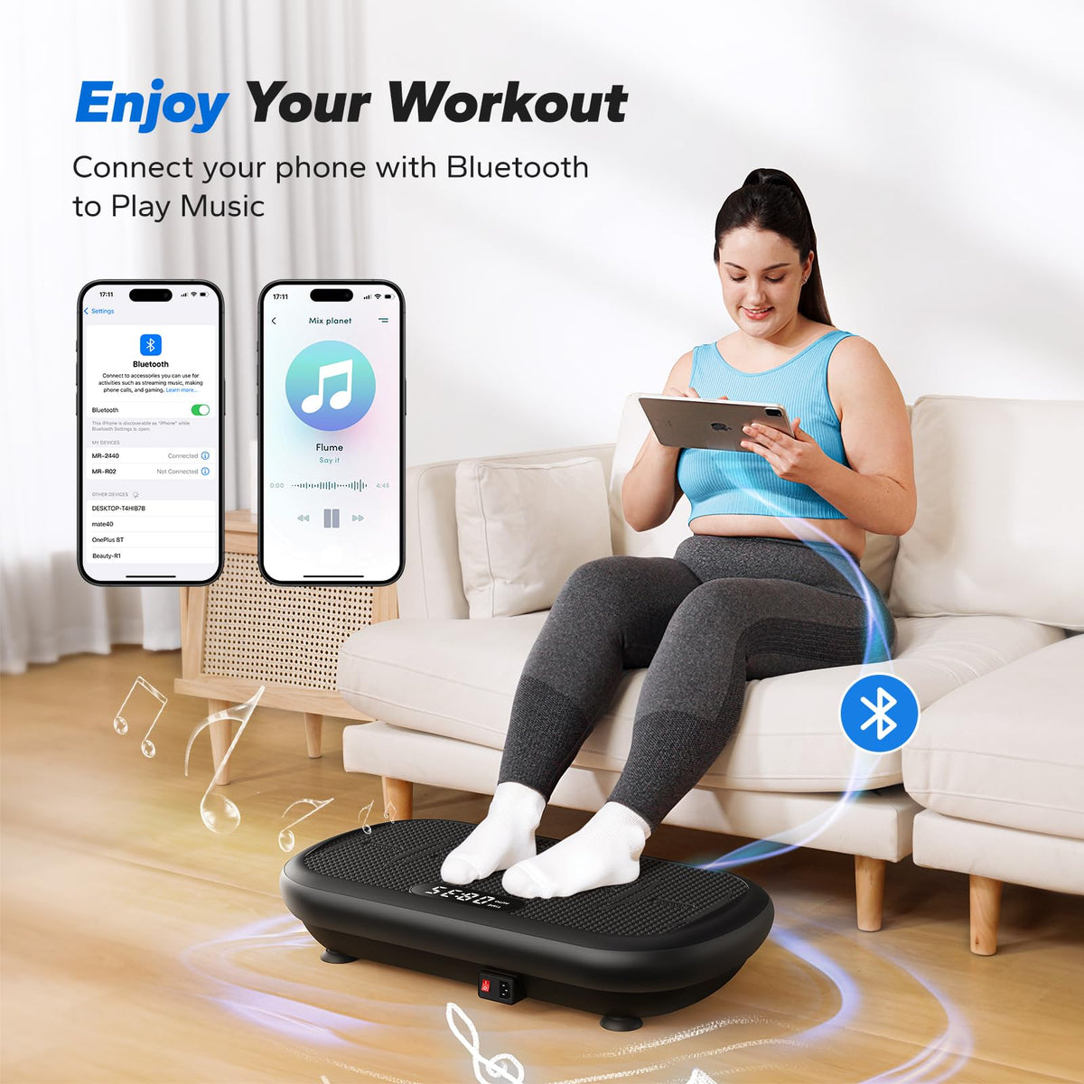 Vibration Plate Exercise Machine with 440lbs Capacity C59753