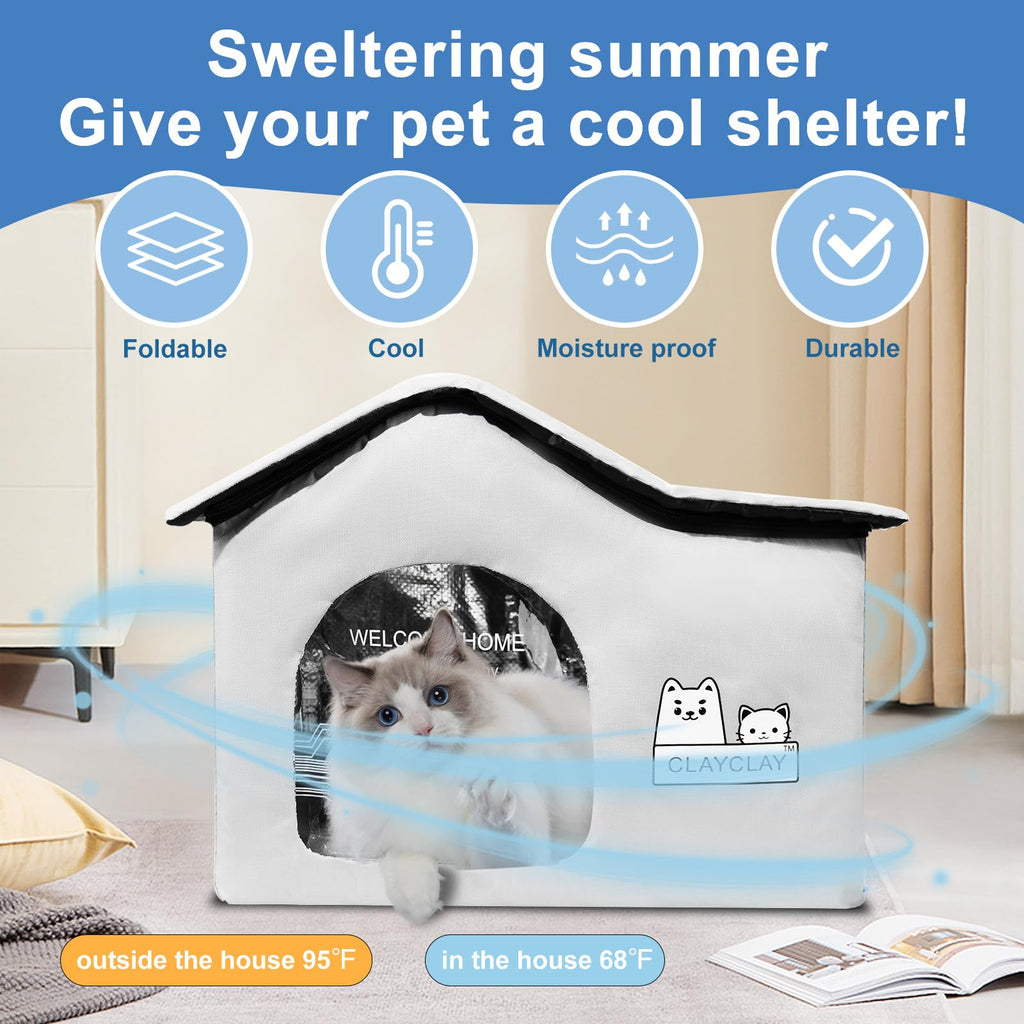 Heated Waterproof Insulated Outdoor Cat House U5914