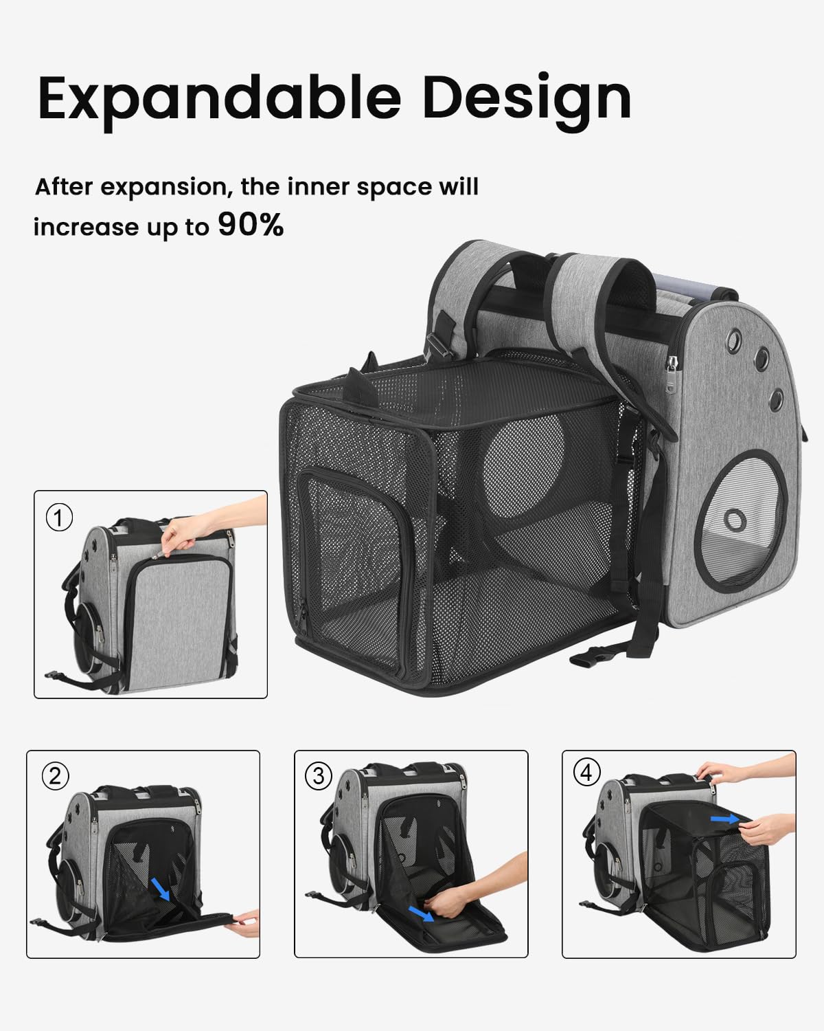 Expandable Cat Backpack Carrier M56746