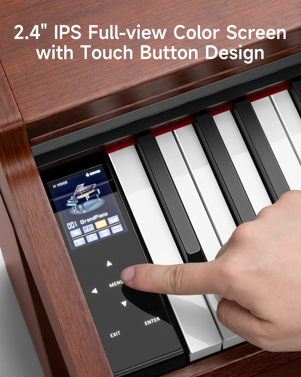 88 Key Graded Weighted Digital Piano with Storage Piano Bench H7652