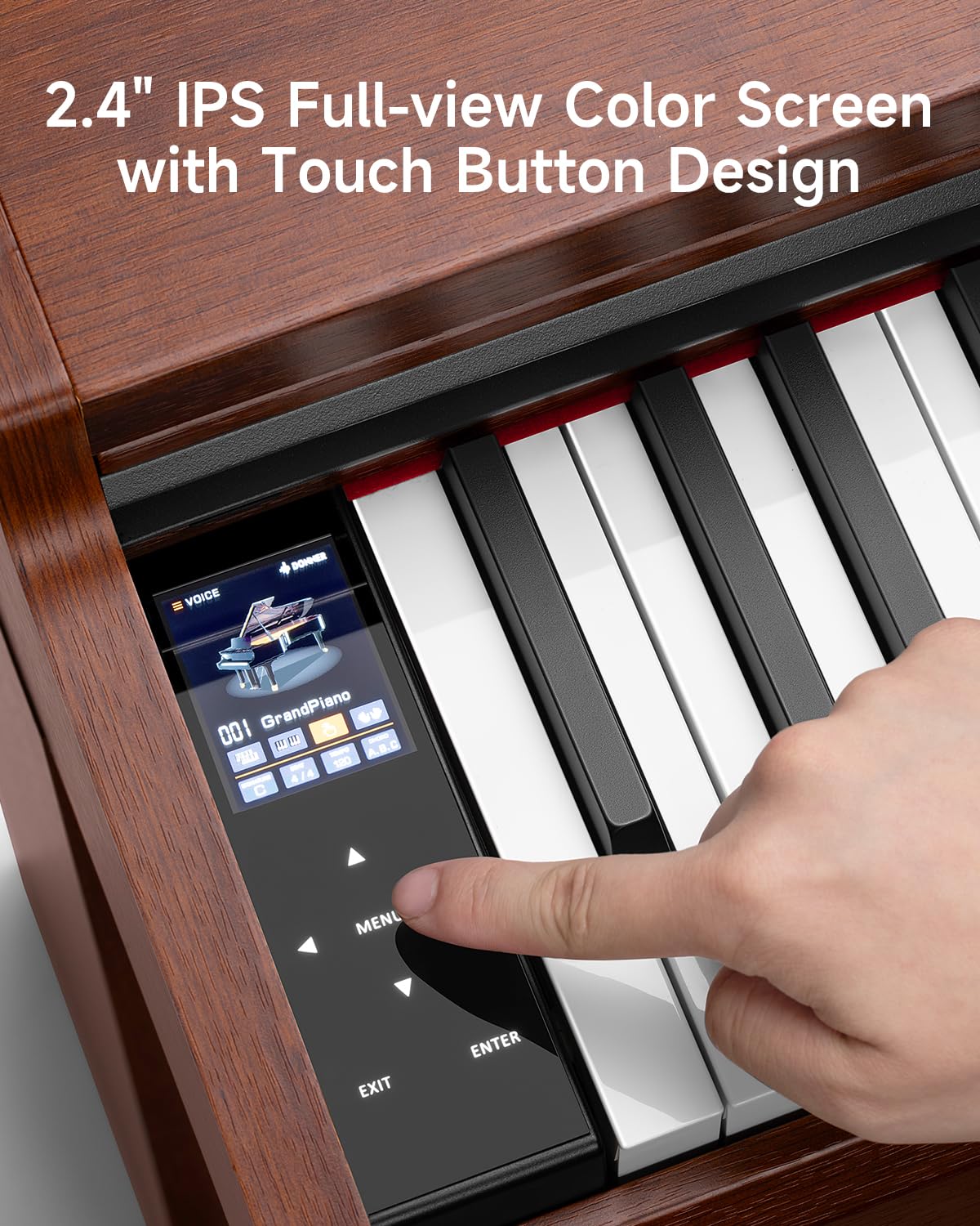 88 Key Graded Weighted Digital Piano with Storage Piano Bench H7652