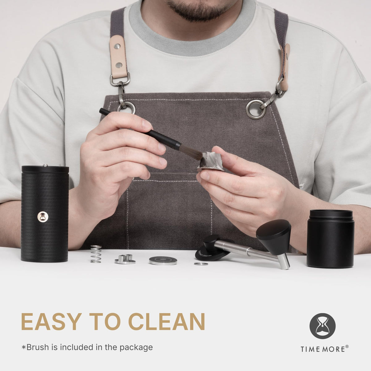 Manual Coffee Grinder 50 Adjustable Settings 42mm Stainless Steel Burr 30g Capacity B327707