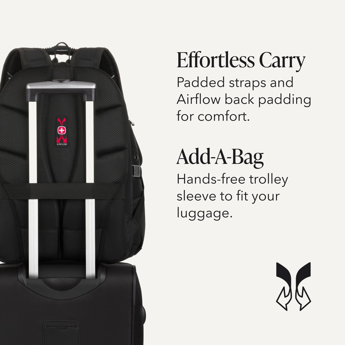 Black 17-Inch Laptop Backpack with Tablet Pocket G8020