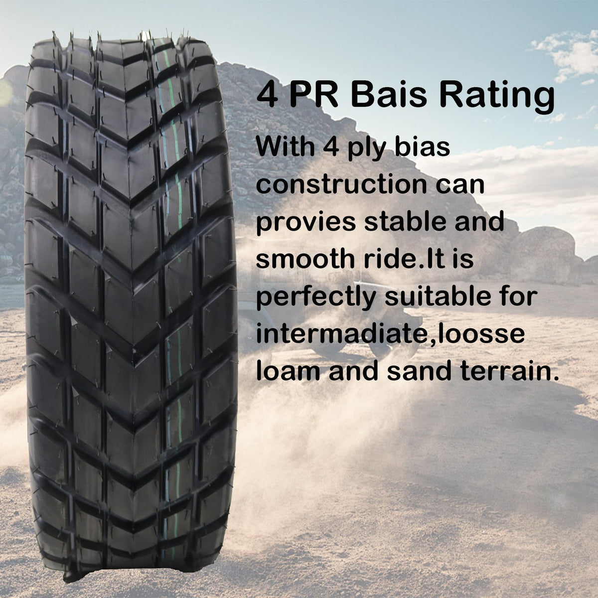 Set of 2 Off-Road 19x7-8 ATV/UTV Tires F845