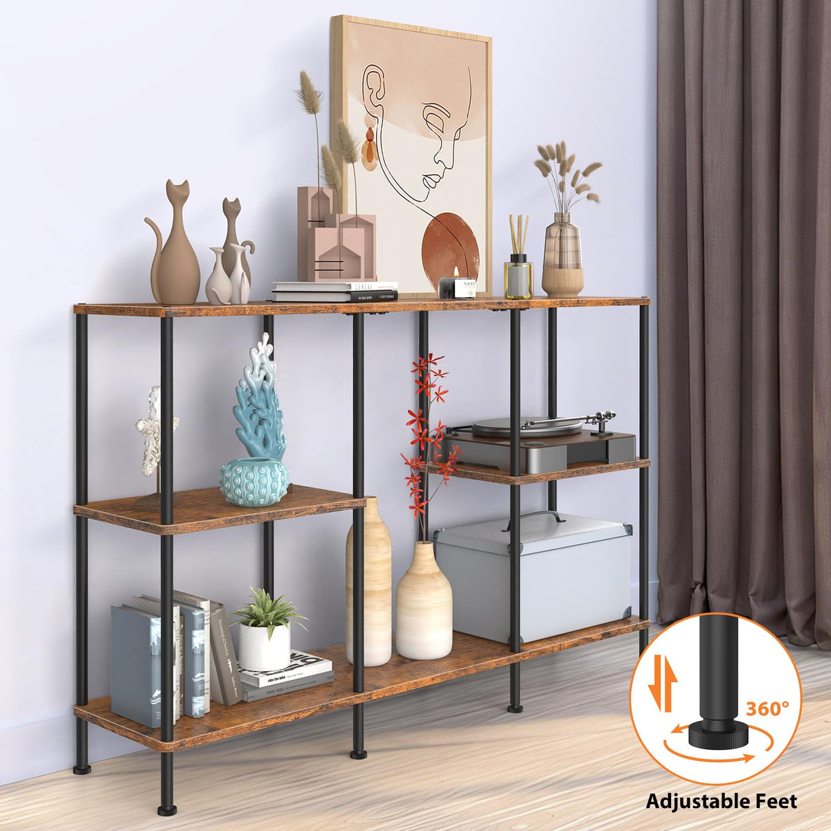 Tall 3 Tier TV Stand with Storage X982