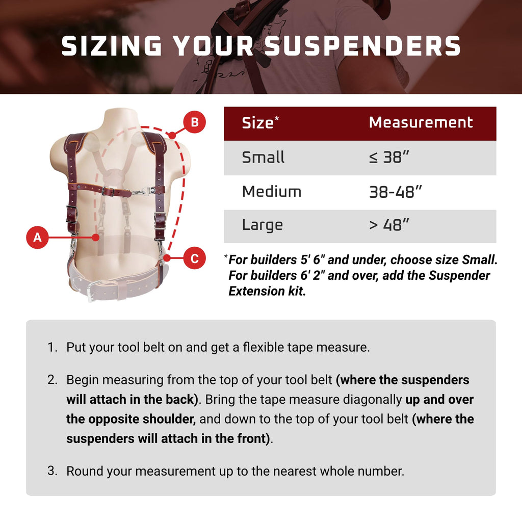 Leather Suspenders with Pockets B452