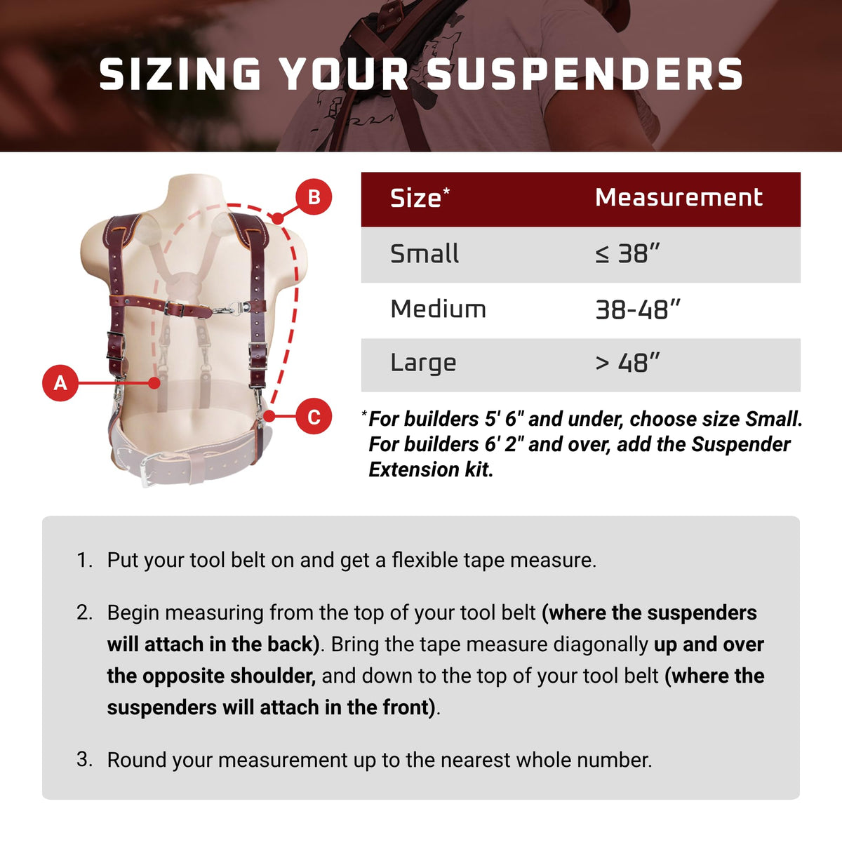 Leather Suspenders with Pockets B452